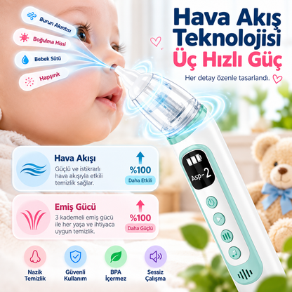 Nefibaby™ 3 Kademeli Elektrikli Burun Aspiratörü