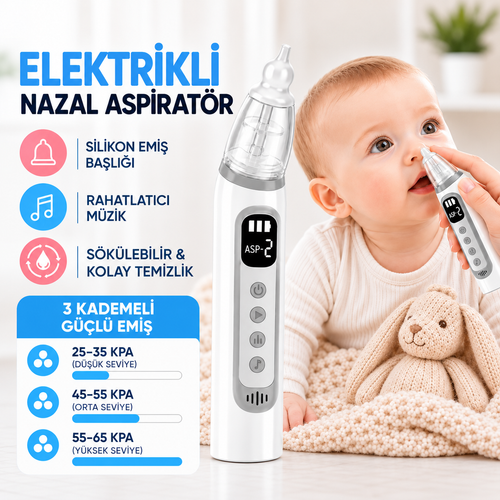 Nefibaby™ 3 Kademeli Elektrikli Burun Aspiratörü
